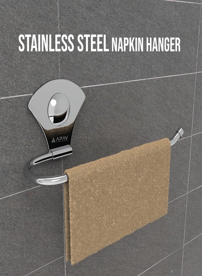 APAV Stainless Steel Napkin Holder for Table, Kitchen, Bathroom, and Dining - Stylish Paper Napkin Ring/Towel Ring/Towel Hanger/Towel Holder for Wash Basin- Sleek & Durable Design (Pack of 2) - Image 4
